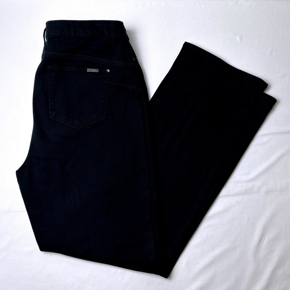 Chico's Womens High Rise So Lifting Straight Leg Jeans Size 2/12 Short Black